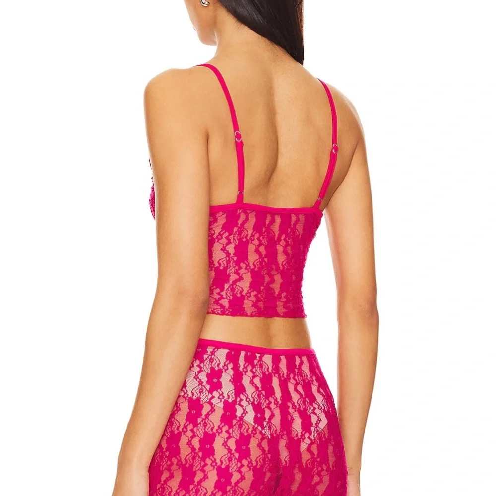 ๐ฉท Lovers and Friends Lia Sheer Tank Top Small Hot Pink BNWT ๐ฉท - Picture 3 of 10
